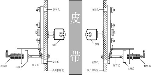 非接触式跑偏开关安装示意图