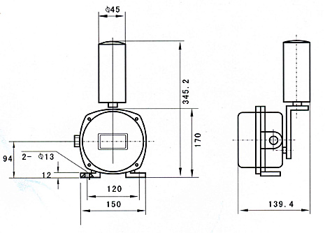 LHPK-1230两级跑偏开关外型尺寸