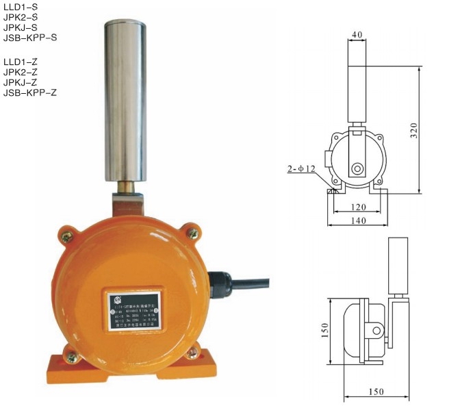 LLD1(JPK、JSB-KPP)系列两极防偏开关尺寸图