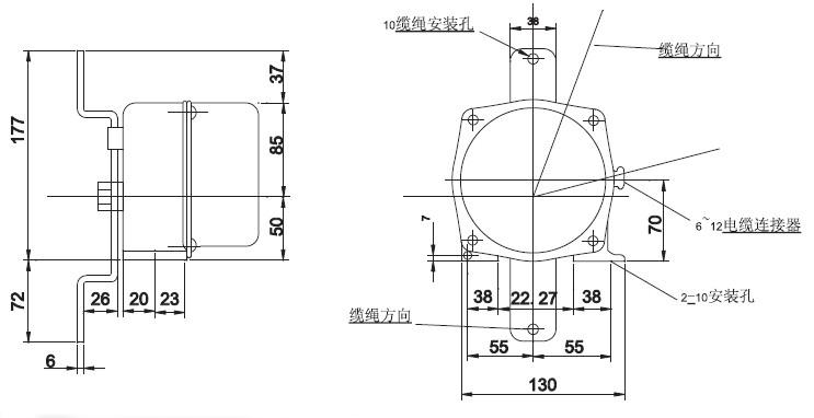 BX5700拉绳开关外形图