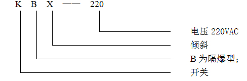 KBX-220隔爆倾斜开关型号含义