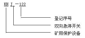 KHJ－122矿用双向急停开关装置型号及含义